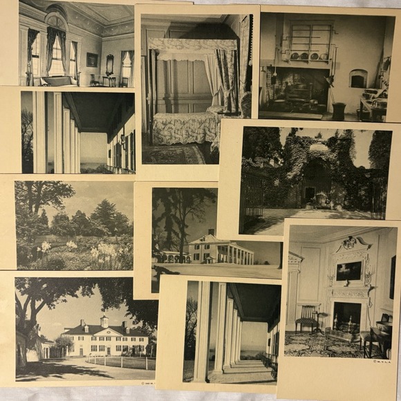 Other - 1949 Mount Vernon Postcards Set of 10 George Washington‎ MVLA Historic Views